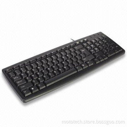 Splash-proof Wired Keyboard with Laser Inscribed Letters, Ideal for Gaming, Comfortable to Use
